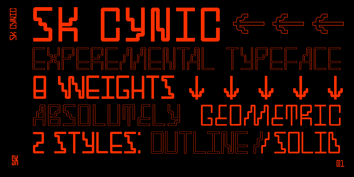 SK Cynic Font preview